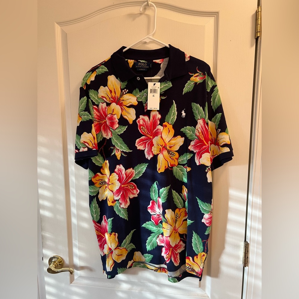 Men Floral Polo